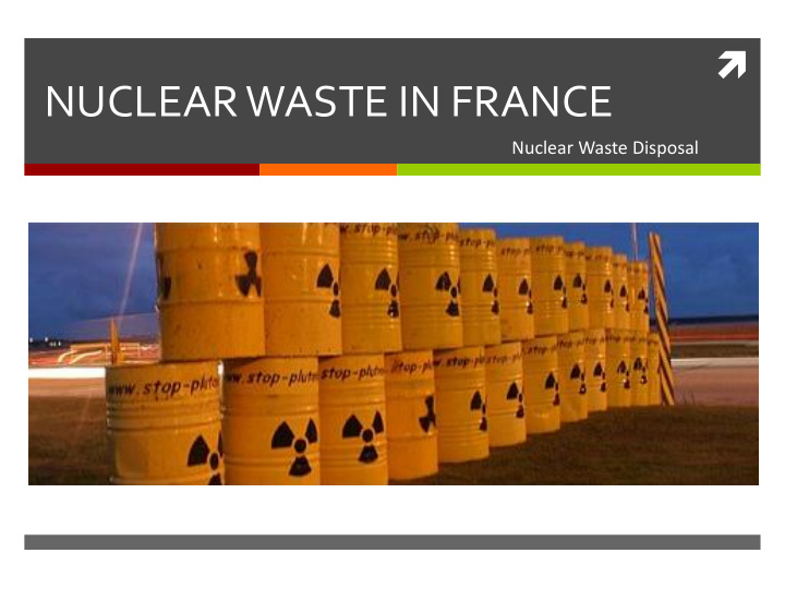 nuclear waste in france