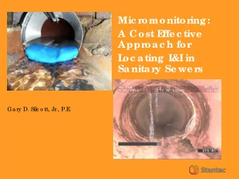 Mic r  omonitor  ing:  A Cost E  ffe c tive  Appr  oac h for  L  oc ating I&amp;I in  Sanitar  y Se