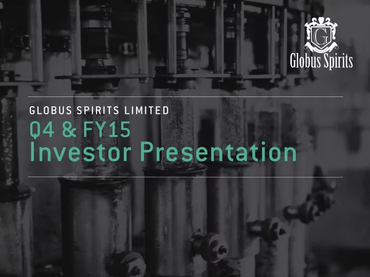 investor presentation safe harbor