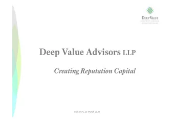shaping perception since 2008.  Frank Plant, Us and Them  trusted advisors, problem solvers.