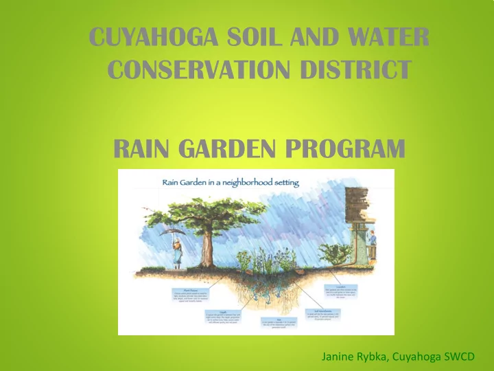 cuyahoga soil and water conservation district rain garden