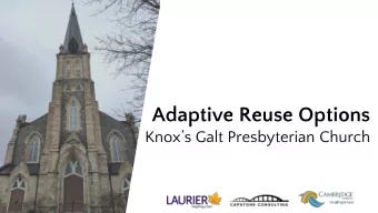 Adaptive Reuse Options Knoxs Galt Presbyterian Church  We are Capstone Consulting  Natalie