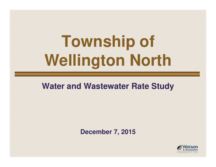 township of wellington north