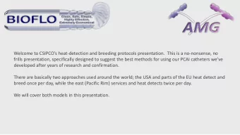 Welcome to CSIPCOs heat-detection and breeding protocols presentation.  This is a no-nonsense,
