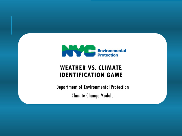 weather vs climate identification game