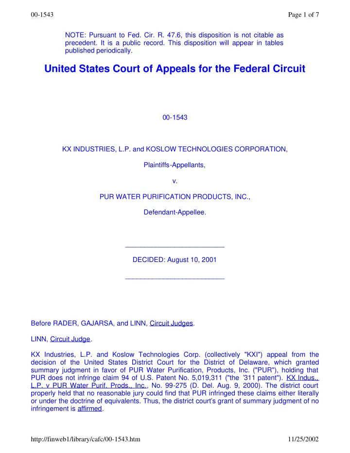 united states court of appeals for the federal circuit