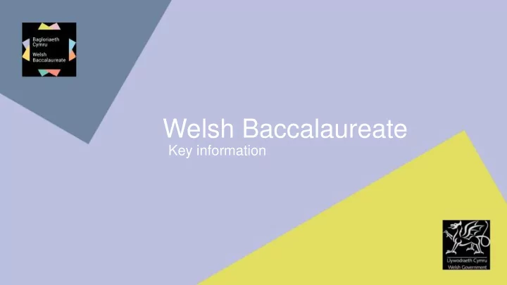 welsh baccalaureate