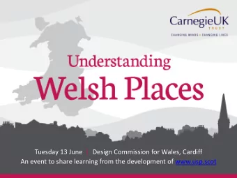 An event to share learning from the development of www.usp.scot  Welcome  Vivienne Sugar  Chair,