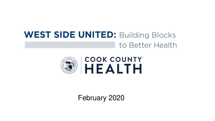 february 2020 purpose of our discussion today