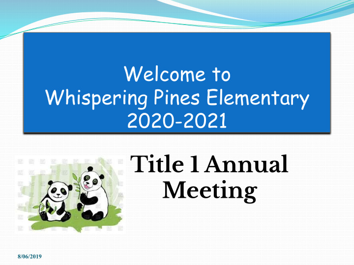 title 1 annual meeting