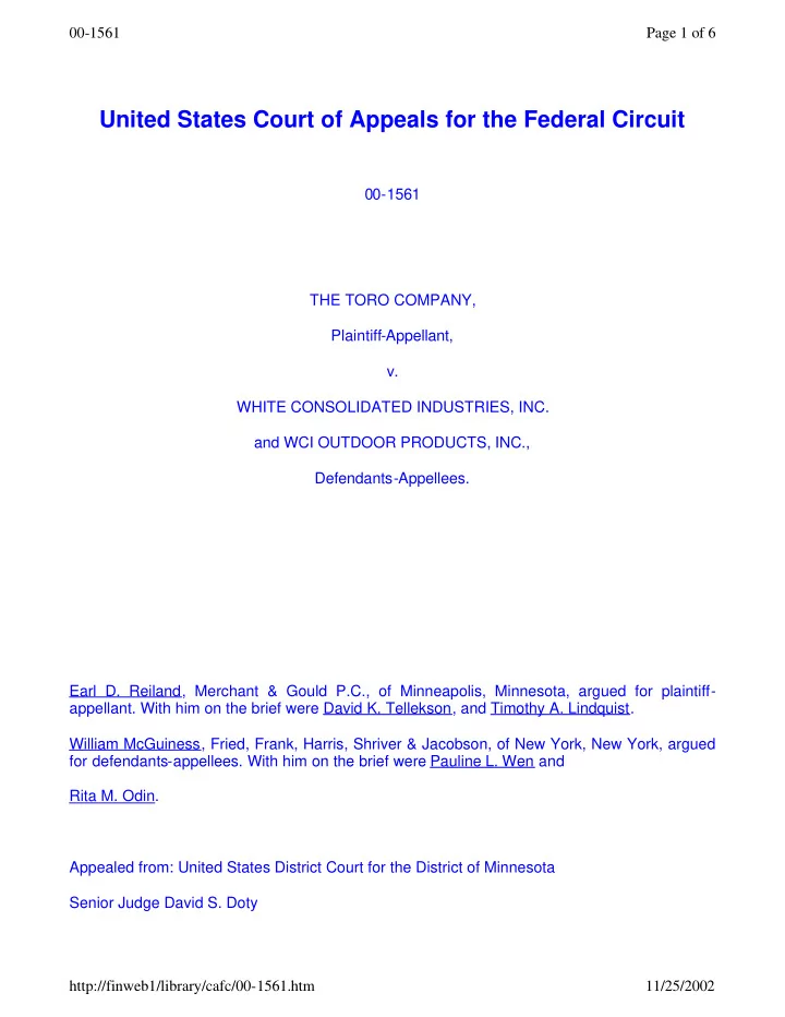 united states court of appeals for the federal circuit