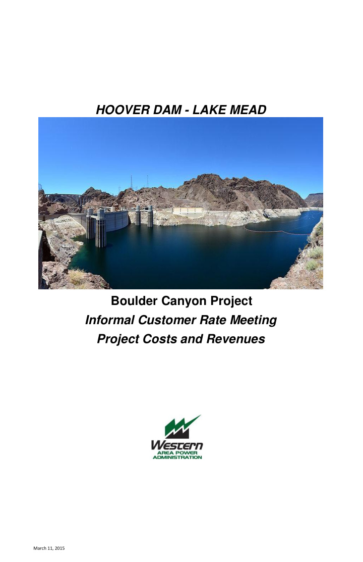 hoover dam lake mead boulder canyon project informal