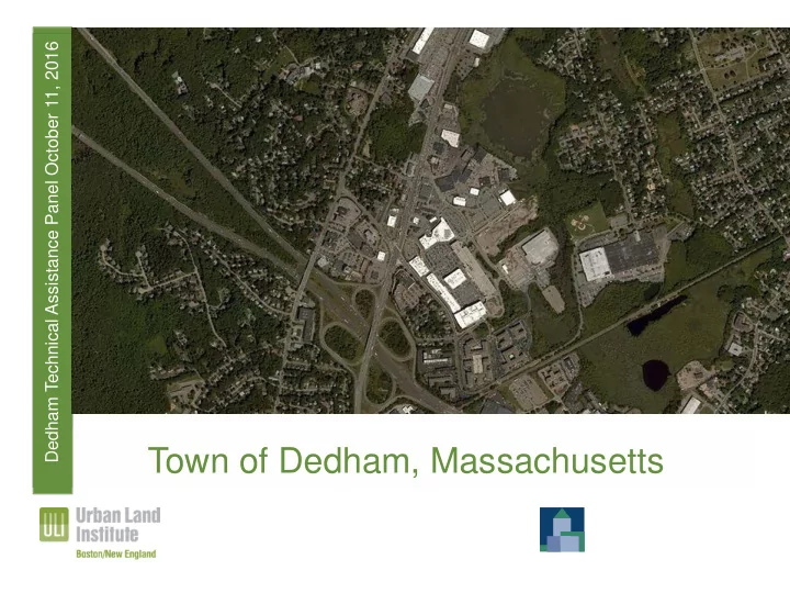 town of dedham massachusetts