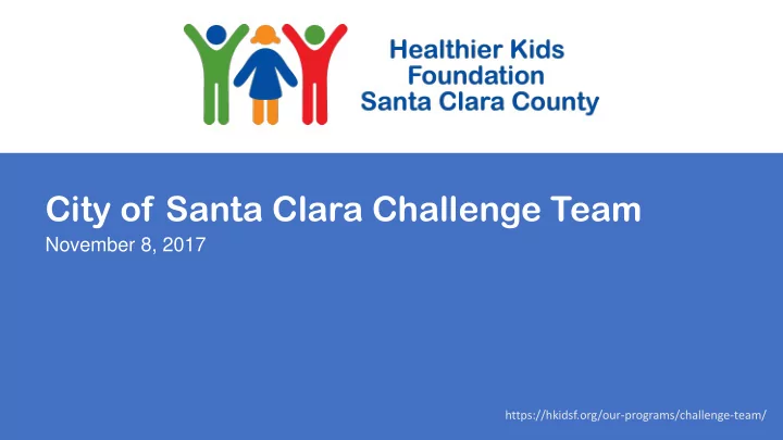 city of santa clara challenge team