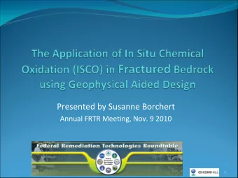 Presented by Susanne Borchert  Annual FRTR Meeting, Nov. 9 2010  1  Acknowledgements:  Craig