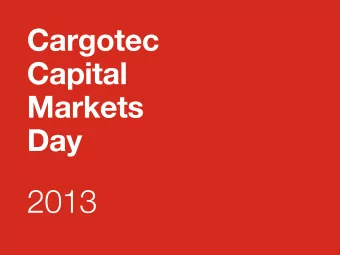 Marine market pick-up and offshore  expansion will boost MacGregor Eric Nielsen  President,