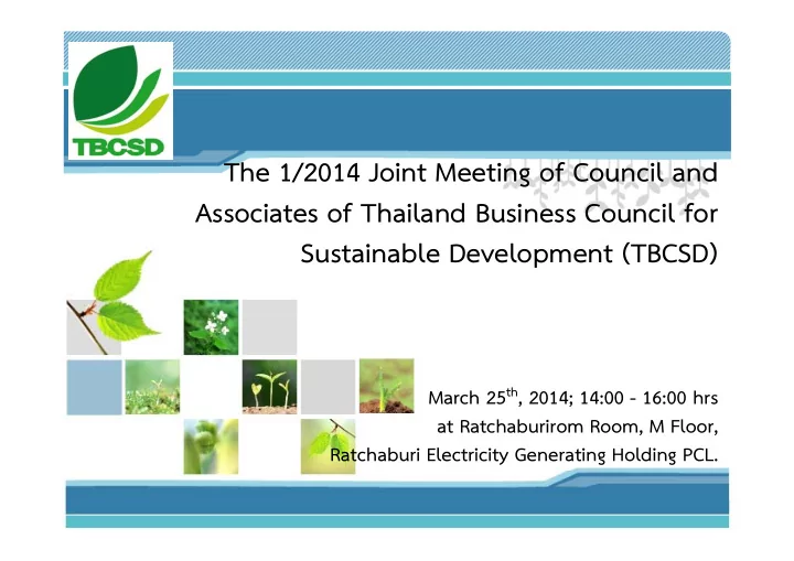 the 1 2014 joint meeting of council and associates of