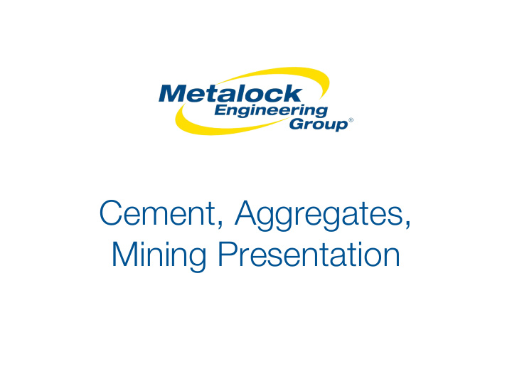 cement aggregates mining presentation cement aggregates