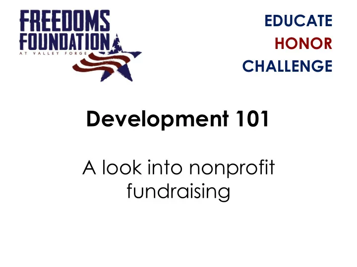 development 101