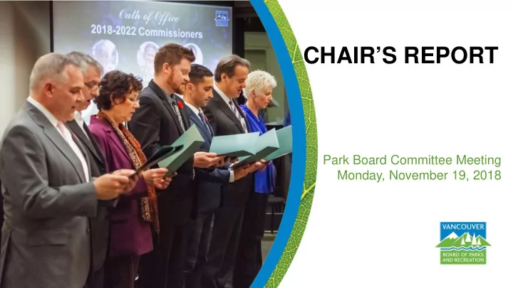 chair s report