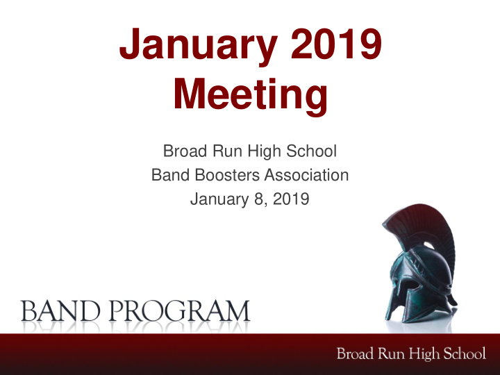 january 2019 meeting