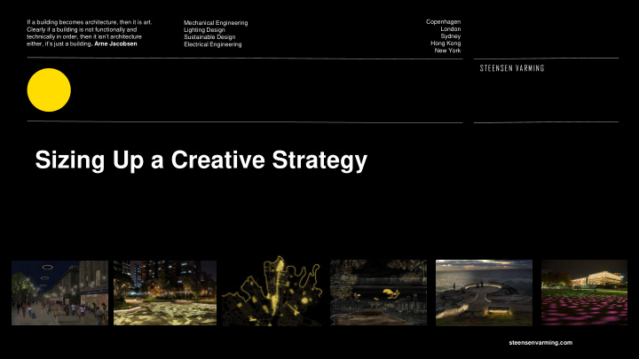 sizing up a creative strategy