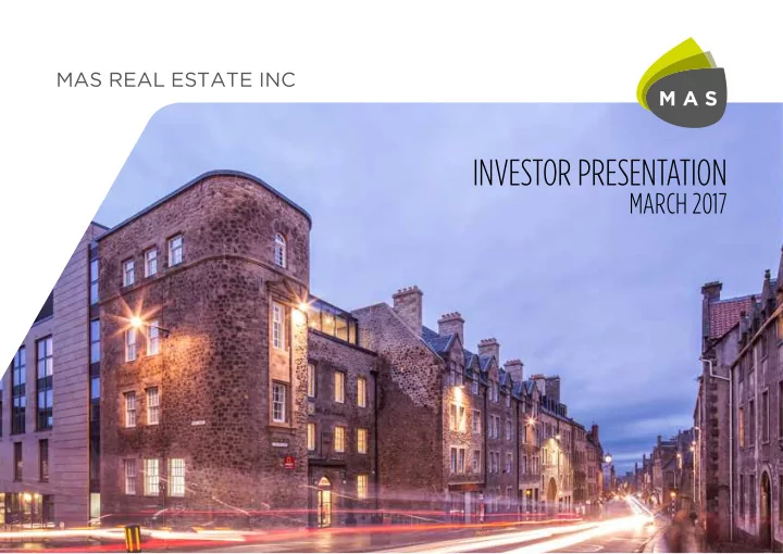 investor presentation