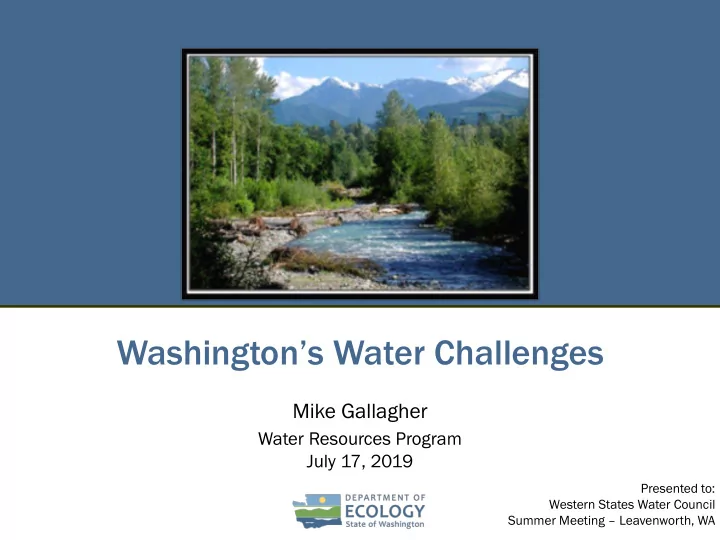 washington s water challenges