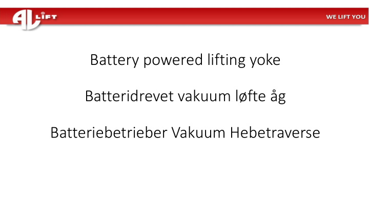 battery powered lifting yoke