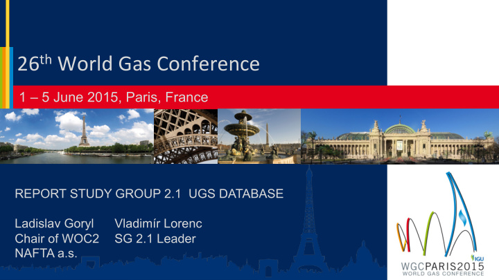 26 th world gas conference