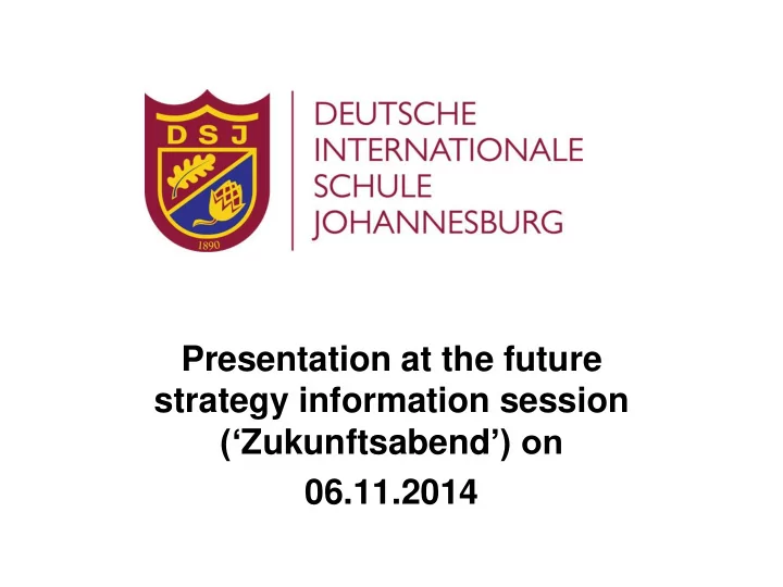 presentation at the future