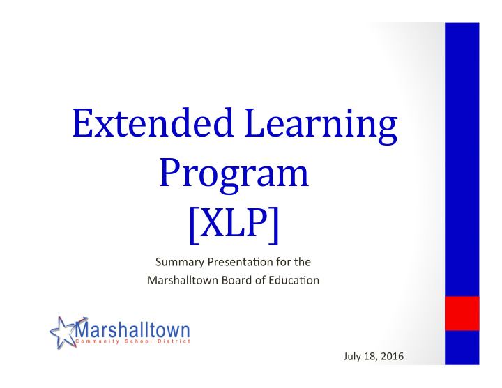extended learning program xlp