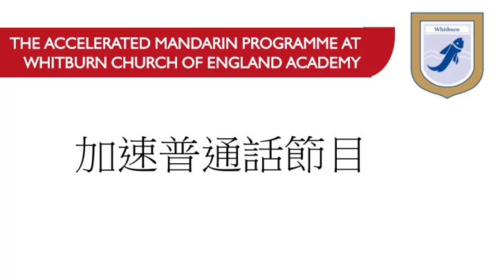 the accelera rated ed ma mandarin in progra ramm mme at