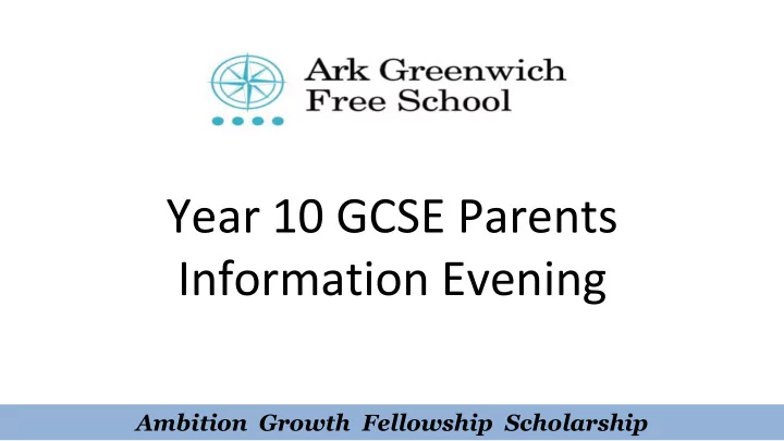 year 10 gcse parents