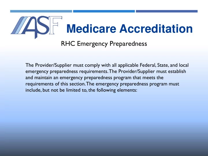medicare accreditation