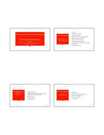Achieving Accreditation  &amp;'
