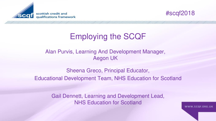 employing the scqf