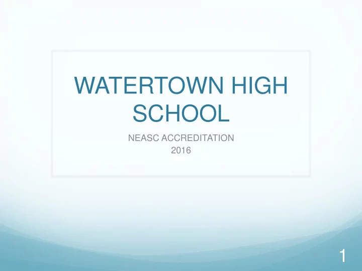 watertown high