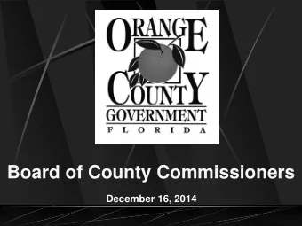 Board of County Commissioners  December 16, 2014  Board of County Commissioners  December 16, 2014