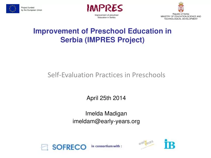 self evaluation practices in preschools