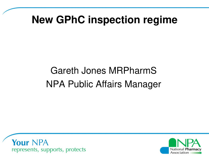 new gphc inspection regime