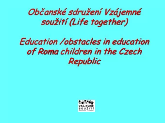 Obansk sdruen Vzjemn souit (Life together ) Education / obstacles in education of