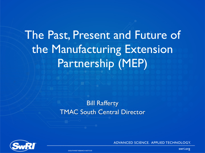 the past present and future of the manufacturing
