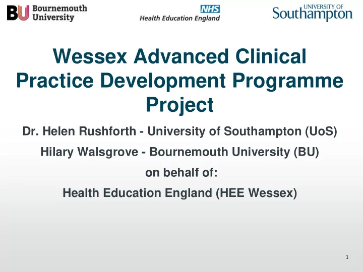 wessex advanced clinical