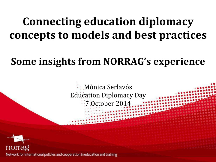connecting education diplomacy concepts to models and