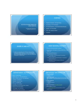 1  PUBLIC SCHOOL TRANSPORTATION  The Transportation Department is located in the District