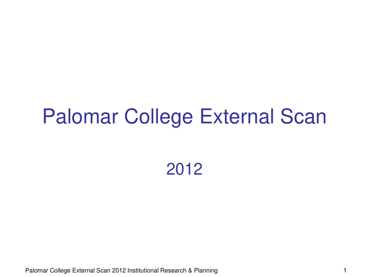 palomar college external scan