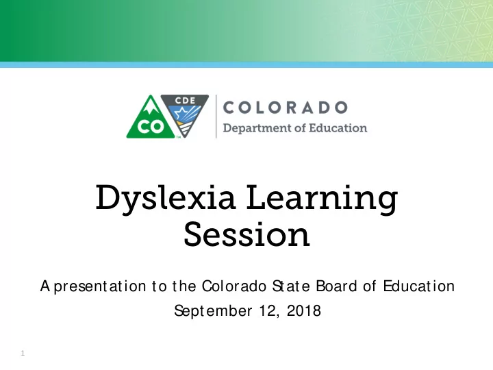 dyslexia learning session
