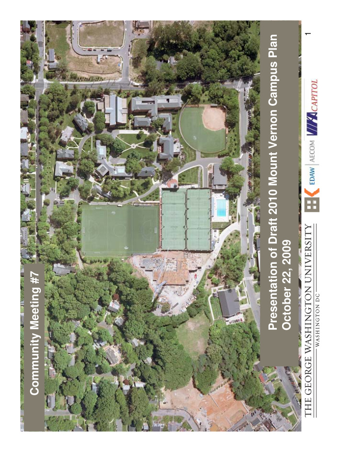 presentation of draft 2010 mount vernon campus plan