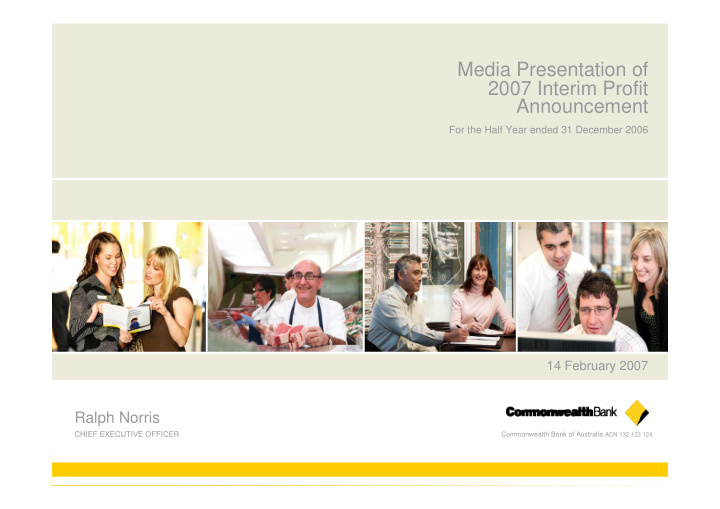 media presentation of 2007 interim profit announcement